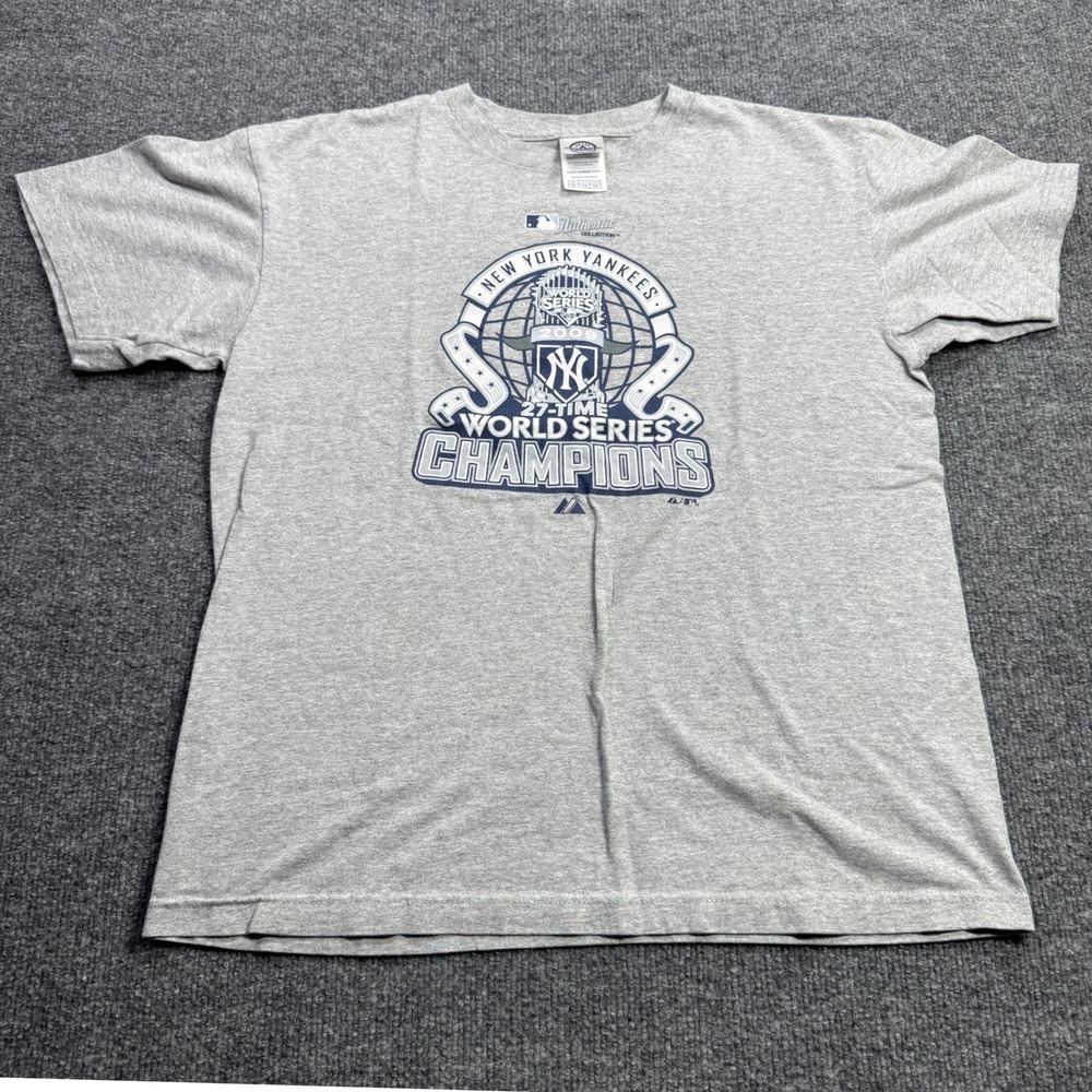 New‎ York Yankees Delta T Shirt Kids XL Gray 2009 World Series Champions Retro